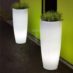 Stojací lampa/váza pro venkovní i vnitřní použití BULLET 40 TOMASUCCI (barva - bílá polyethylenová pryskyřice)