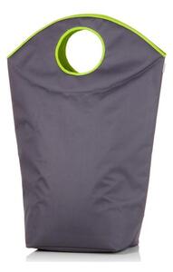 Koš, taška na prádlo BRANDANI (barva - šedá/zelená, polyester)