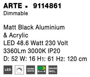 LED lustr Arte 52 černé