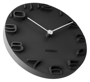 Nástěnné hodiny On The Edge 42 cm černé Karlsson (Barva - černá)