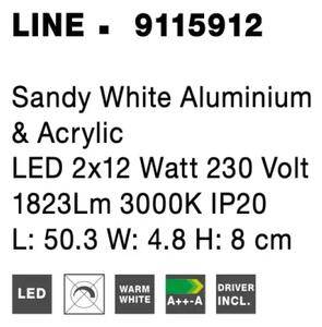 LED nástěnné svítidlo Line 50.3 bílé