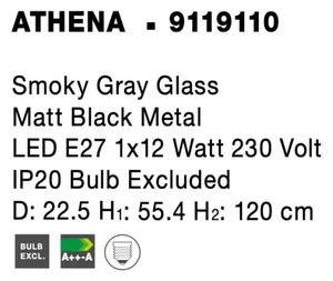 Luxusní lustr Athena 225 Tmavě šedé