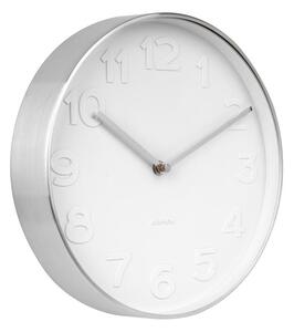 Nástěnné hodiny Mr.White 28 cm Karlsson * (Barva - bílá, stříbrná lesk)