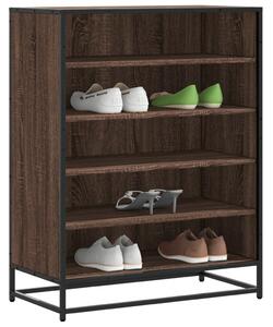 Botník hnědý dub 75 x 38 x 97,5 cm kompozitní dřevo a kov 3300874