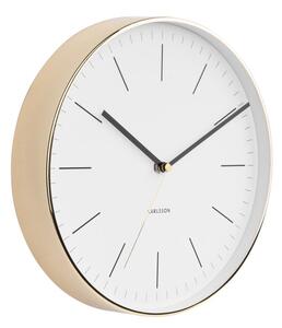 Nástěnné hodiny Minimal 27,5 cm Karlsson (Barva - zlatá / bílá)