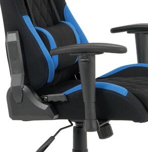 Autronic Kancelářská židle, modrá látka, houpací mech, kříž plast