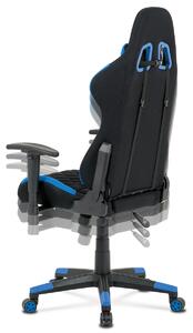 Autronic Kancelářská židle, modrá látka, houpací mech, kříž plast