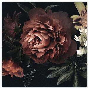 Obraz - Temné květy (30x30 cm)
