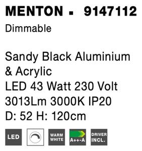 LED lustr Menton 52 černé