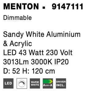 LED lustr Menton 52 bílé