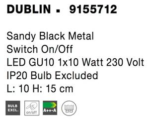 Designové bodové svítidlo Dublin B 10 černé