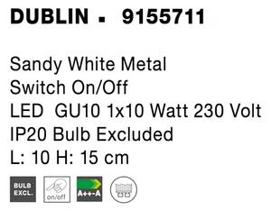 Designové bodové svítidlo Dublin B 10 bílé