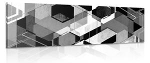 Obraz abstraktní geometrie v černobílém provedení Varianta: 150x50