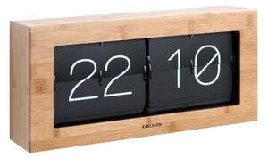 Nástěnné/stolní překlápěcí hodiny Boxed 37 cm Karlsson (Barva - dýha dekor bambus)
