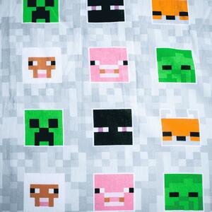 Jerry Fabrics Dětské bavlněné prostěradlo Minecraft Adventure, 90 x 200 cm