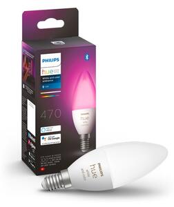 Philips Hue White and color ambiance 8719514356610 LED žárovka E14 4W/470lm B39 svíčka 2000-6500K+RGB bluetooth