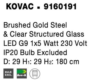 Retro lustr Kovac 29 zlaté