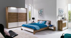 Maridex postel LATIKA + barevné varianty bílá / dub burgundský