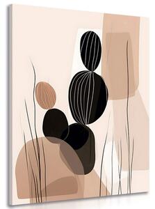 Obraz abstraktní botanické tvary kaktus Varianta: 60x90