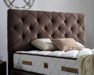 Čalouněná postel BAMBOO s matrací - hnědá 180 × 200 cm