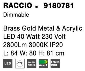 LED lustr Raccio 84 zlaté