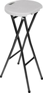 Perel bar stool polyetylén, ocel bílá
