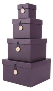 Sada 4 boxů Uniform fialová Present Time (Barva- fialová)