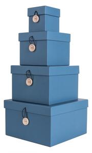 Sada 4 boxů Uniform modrá Present Time (Barva- modrá)