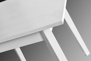 Jídelní stůl OSLO 1 + deska stolu ořech, podstava stolu bílá, nohy stolu bílá