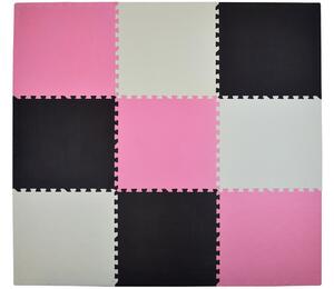 Vulpi Pěnová podložka na hraní Puzzle XXL 180x180 cm růžové
