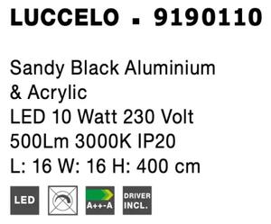 Designové nástěnné svítidlo Luccelo A 16 černé