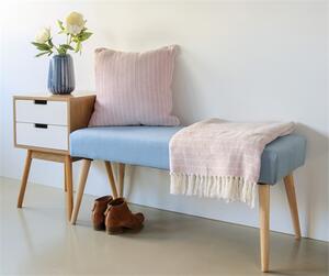 Polštář ručně tkaný Cushion Easy 45 x 45 cm Present Time * (Barva- světle růžová/ bílá)