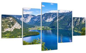 Obraz - Halštatské jezero, Hallstatt, Rakousko (125x70 cm)