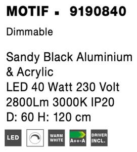 LED lustr Motif 60 černé