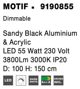 LED lustr Motif 100 černé