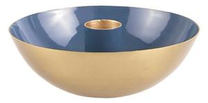 Svícen Holder Tub 10 cm Present Time (Barva- modro zlatý)