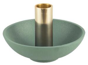 Hliníkový svícen Nimble tub 13 cm Present Time (Barva- zeleno zlatý)