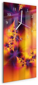 Skleněné hodiny vertikální Květiny zsppb-30x60-00079285