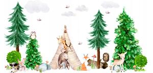 Vulpi Dětské samolepky na zeď Forest XL 150x100 cm