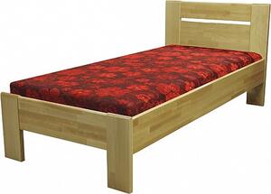 Dřevěná postel SAMO 1, jednolůžko 90x200 cm, bez ÚP a roštů, masiv buk
