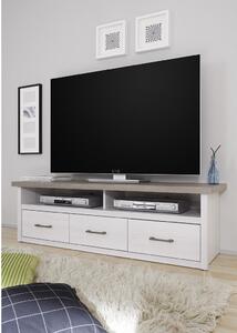 KOMODA POD TELEVIZI, bílá, barvy lanýžového dubu, 148/46/43 cm Carryhome - TV stolky & komody pod TV