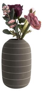 Keramická váza Terra straight 25 cm Present Time (Barva- tmavě hnědá)