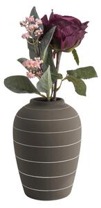 Keramická váza Terra Cone 18,5 cm Present Time (Barva- tmavě hnědá)