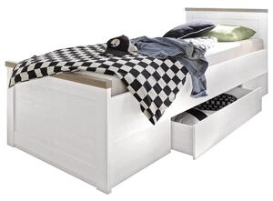 POSTEL S ÚLOŽNÝM PROSTOREM, 90/200 cm, bílá, barvy lanýžového dubu Carryhome - Dětské postele