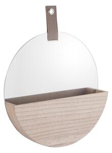 Závěsné zrcadlo se zásobníkem Basic Present Time (Barva- stříbrná)