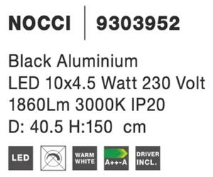 Moderní lustr Nocci 40 černé