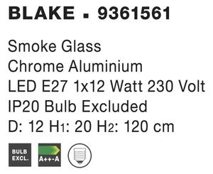 Rustikální lustr Blake 12 Chrome