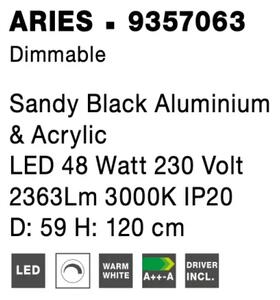 LED lustr Aries 59 černé