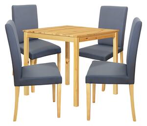 Idea nábytek Jídelní stůl 8842 lak + 4 židle PRIMA 3038 šedá/světlé nohy