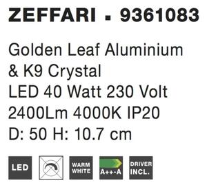 LED stropní svítidlo Zeffari 50 zlaté